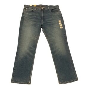 Mens Levi's 514 Straight Jeans 42x32 Blue Flex Stretch Denim Sits Below Waist